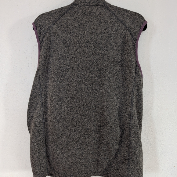 Eddie Bauer Fleece Lined Heather Grey Men's Zip Up Vest SZ L Outdoors Hiking - Picture 8 of 8